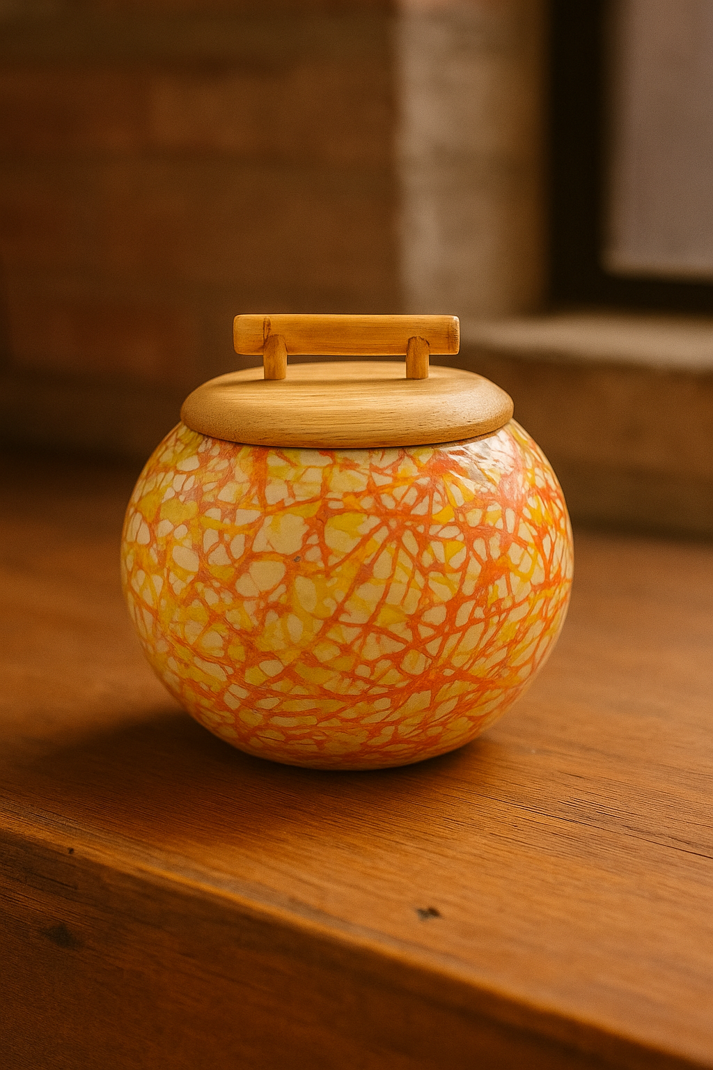 Lux Annam Mother-of-Pearl Bamboo Jar Vietnamese Craft