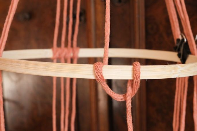 Macramé Hanging Basket – Handmade Woven Plant & Fruit Organizer (1–3 Tier Options)