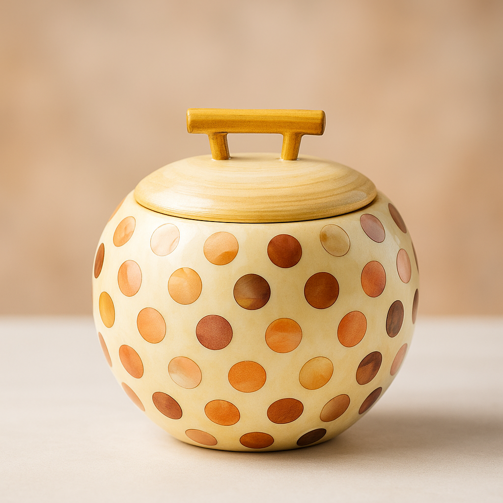 Lux Annam Mother-of-Pearl Bamboo Jar Vietnamese Craft