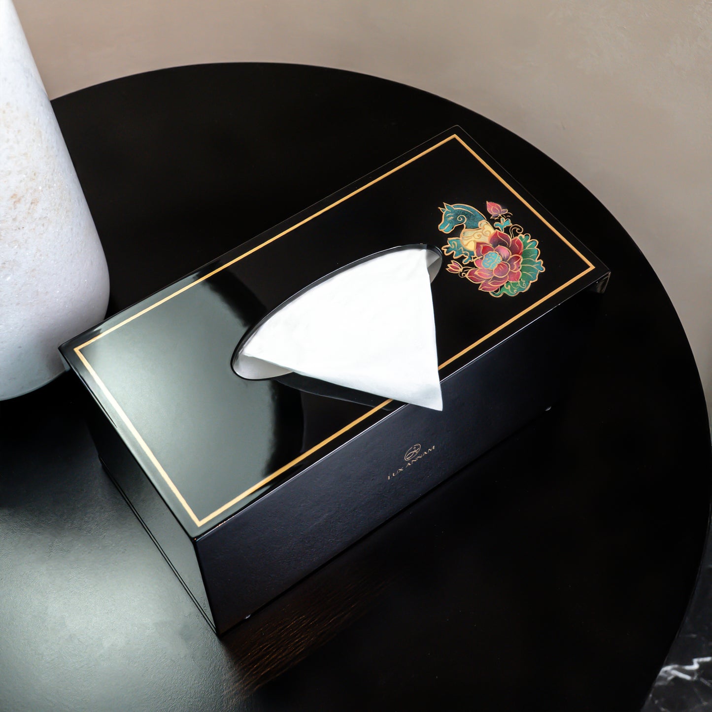 Hand-Painted Lacquer Tea & Amenities Set – Vietnamese Craftsmanship by Lux Annam