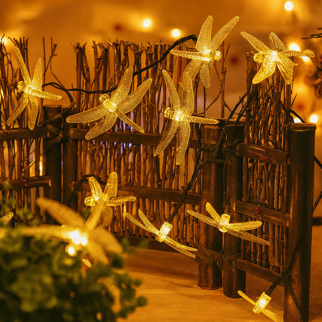 Lux Annam Dragonfly Solar String Lights – Eastern Elegance in Every Glow