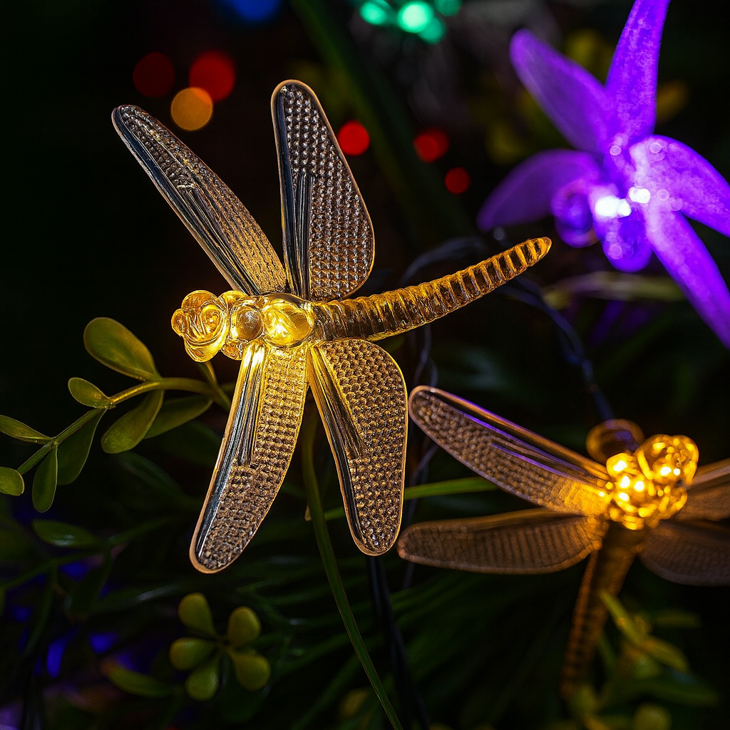 Lux Annam Dragonfly Solar String Lights – Eastern Elegance in Every Glow