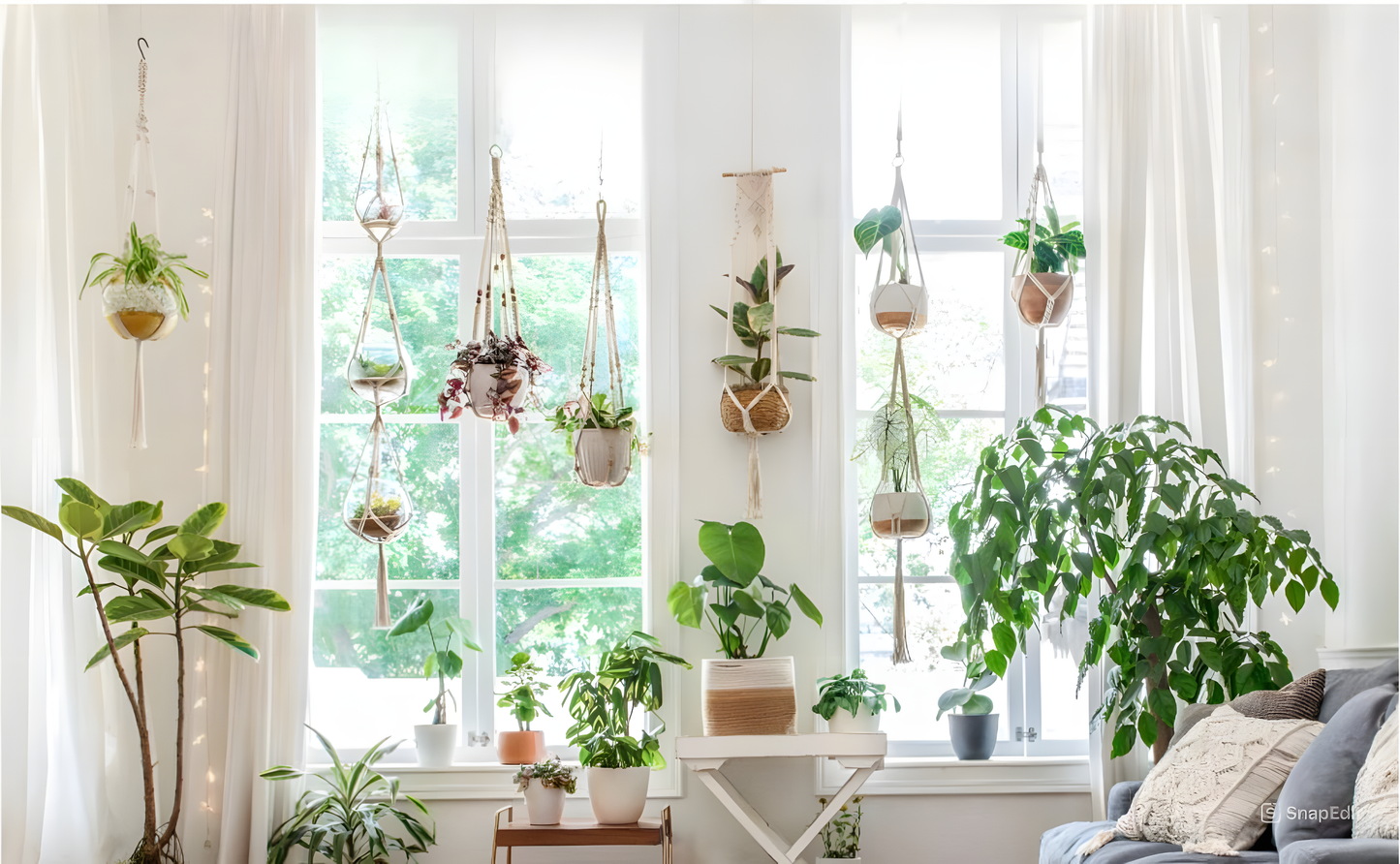 Handwoven Cotton Macrame Plant Hanger – Natural Elegance in Every Knot