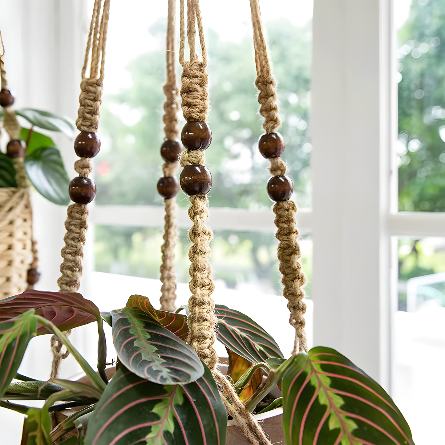 Handwoven Cotton Macrame Plant Hanger – Natural Elegance in Every Knot