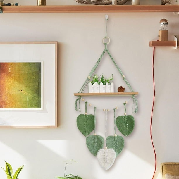 Macrame Wall Shelf M34 – A Handcrafted Harmony of Wood and Calm