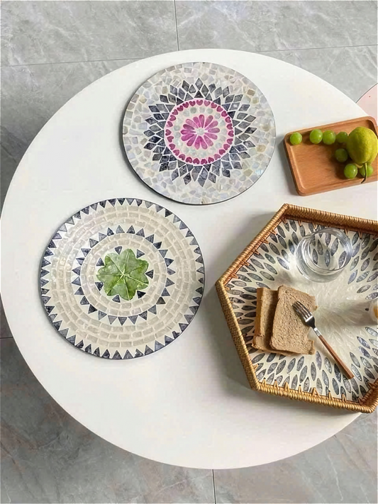 Lux Annam Mother of Pearl Plate – Vietnamese Handcrafted Art for Timeless Décor