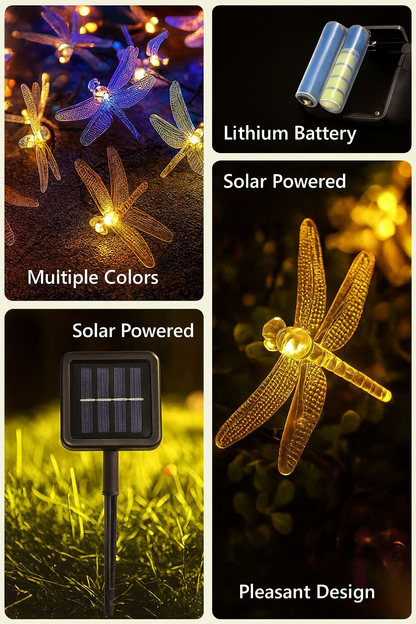 Lux Annam Dragonfly Solar String Lights – Eastern Elegance in Every Glow