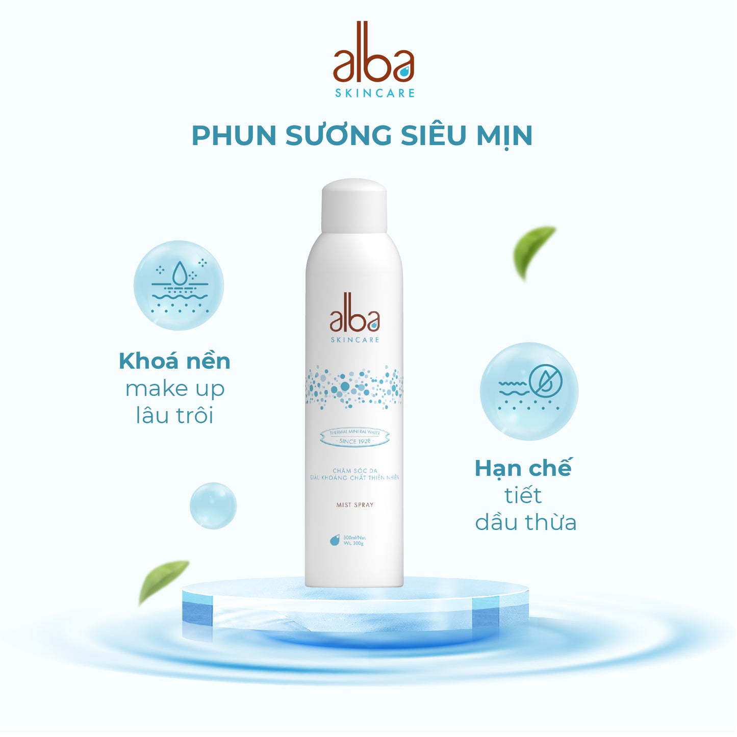 Xịt khoáng Alba Skin Care chống lão hóa dưỡng ẩm - 50ml