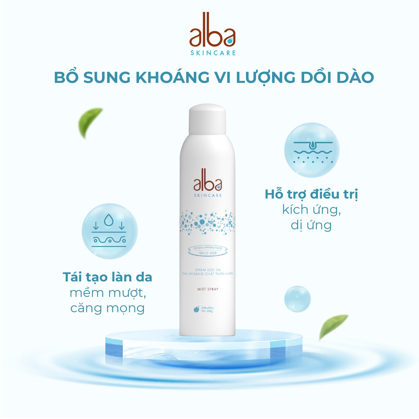 Xịt khoáng Alba Skin Care chống lão hóa dưỡng ẩm - 50ml